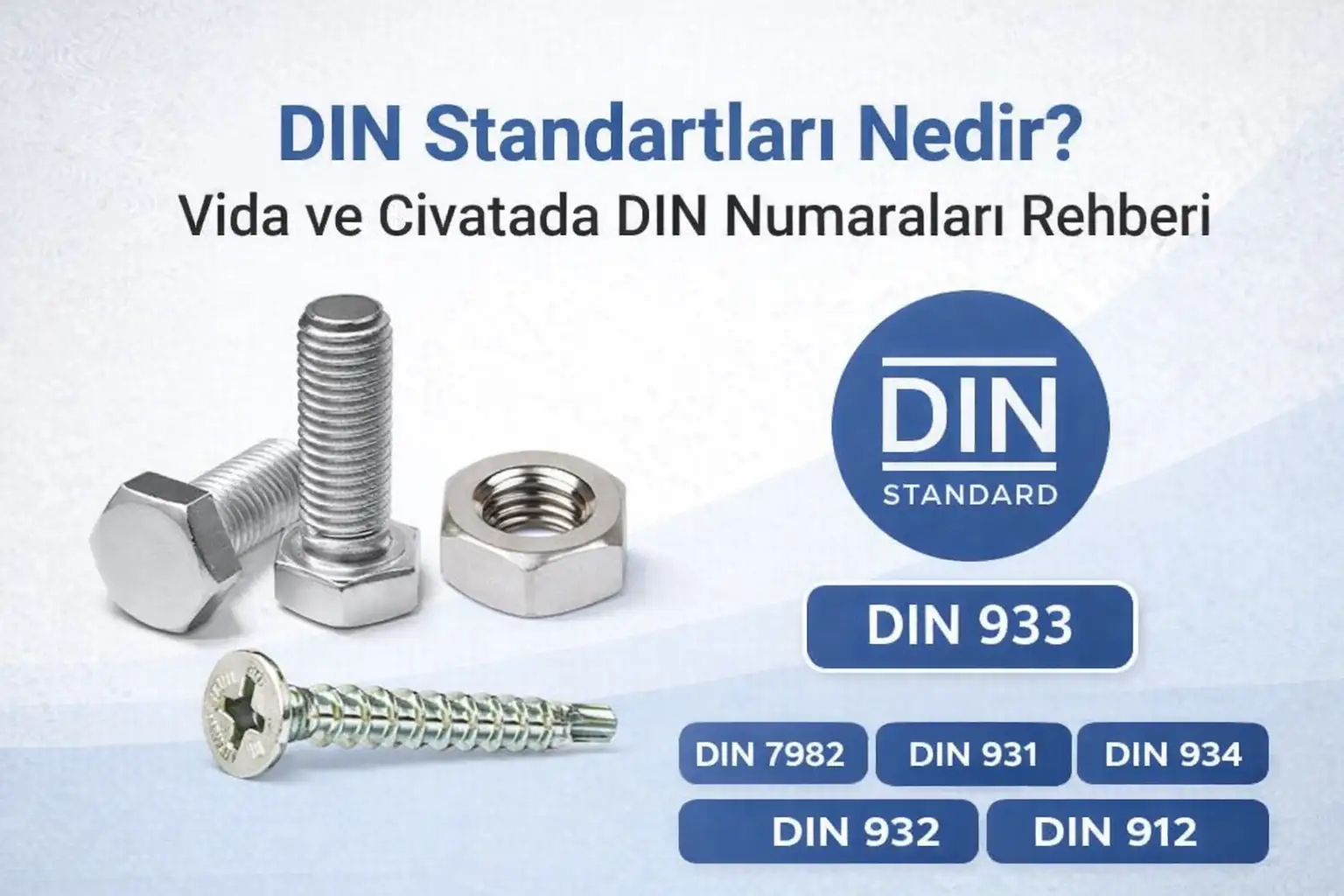 DIN Standartları Nedir? Vida ve Civatada DIN Numaraları Rehberi