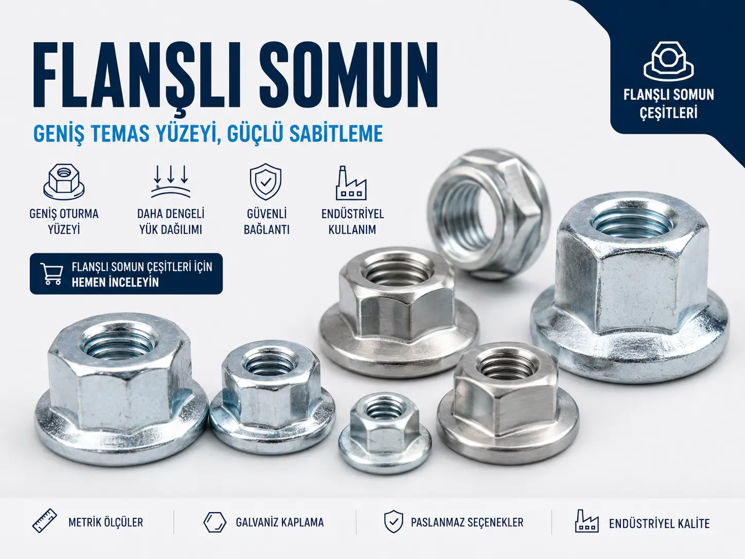 Flanşlı Somun Nedir? Pullu Somun Ne Zaman Kullanılır?
