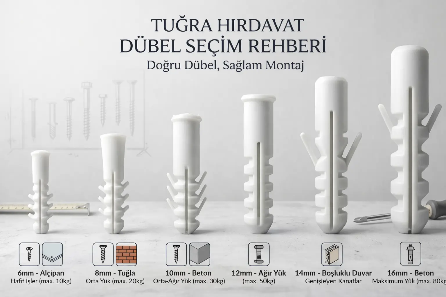 Hangi Dübel Hangi Duvara Kullanılır?