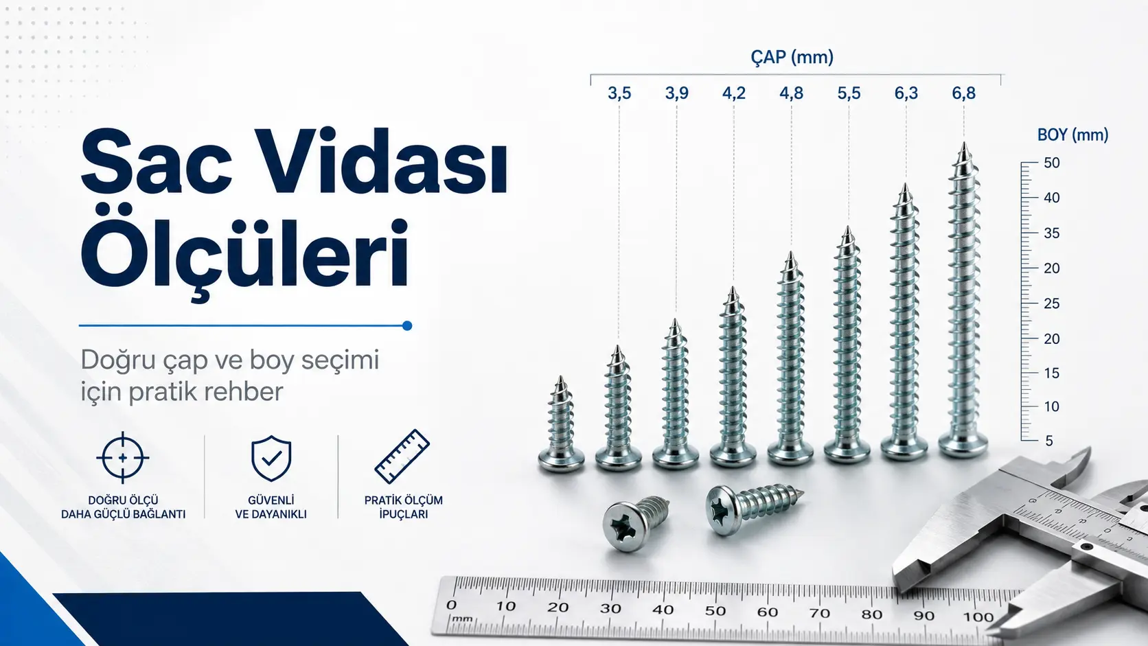 Sac Vidası Ölçüleri: Hangi Ölçü Nerede Kullanılır?