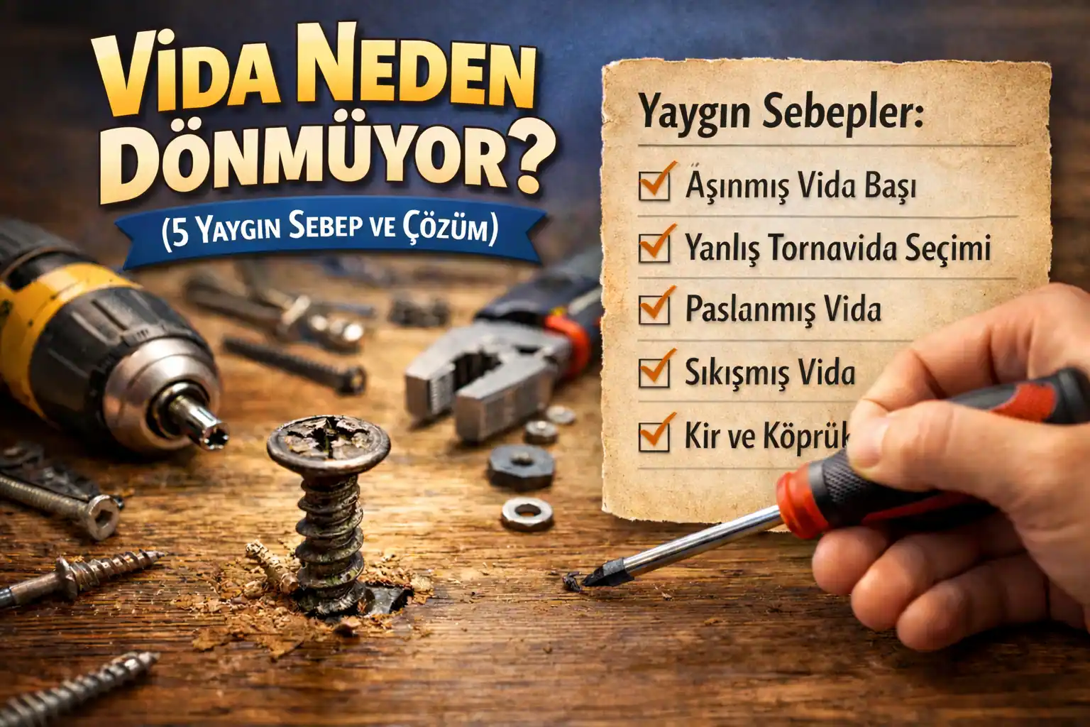 Vida Neden Dönmüyor? 5 Yaygın Sebep ve Çözüm