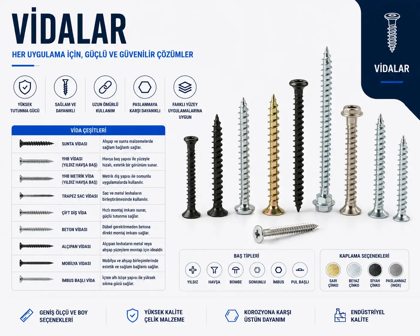 Vida Çeşitleri ve Fiyatları