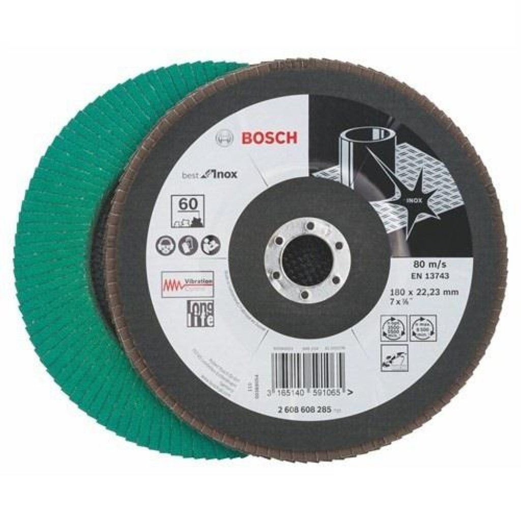 Bosch Paslanmaz İnox Flap Zımpara Diski 180 Mm 22,23 60 Kum