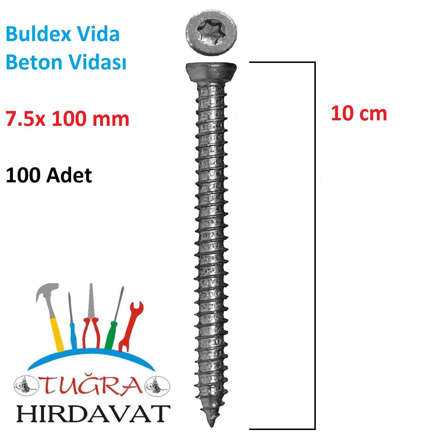 Buldex Vida 7.5X100 Dübelsiz T30 Torx Buldeks Vida 10 cm 100 Adet