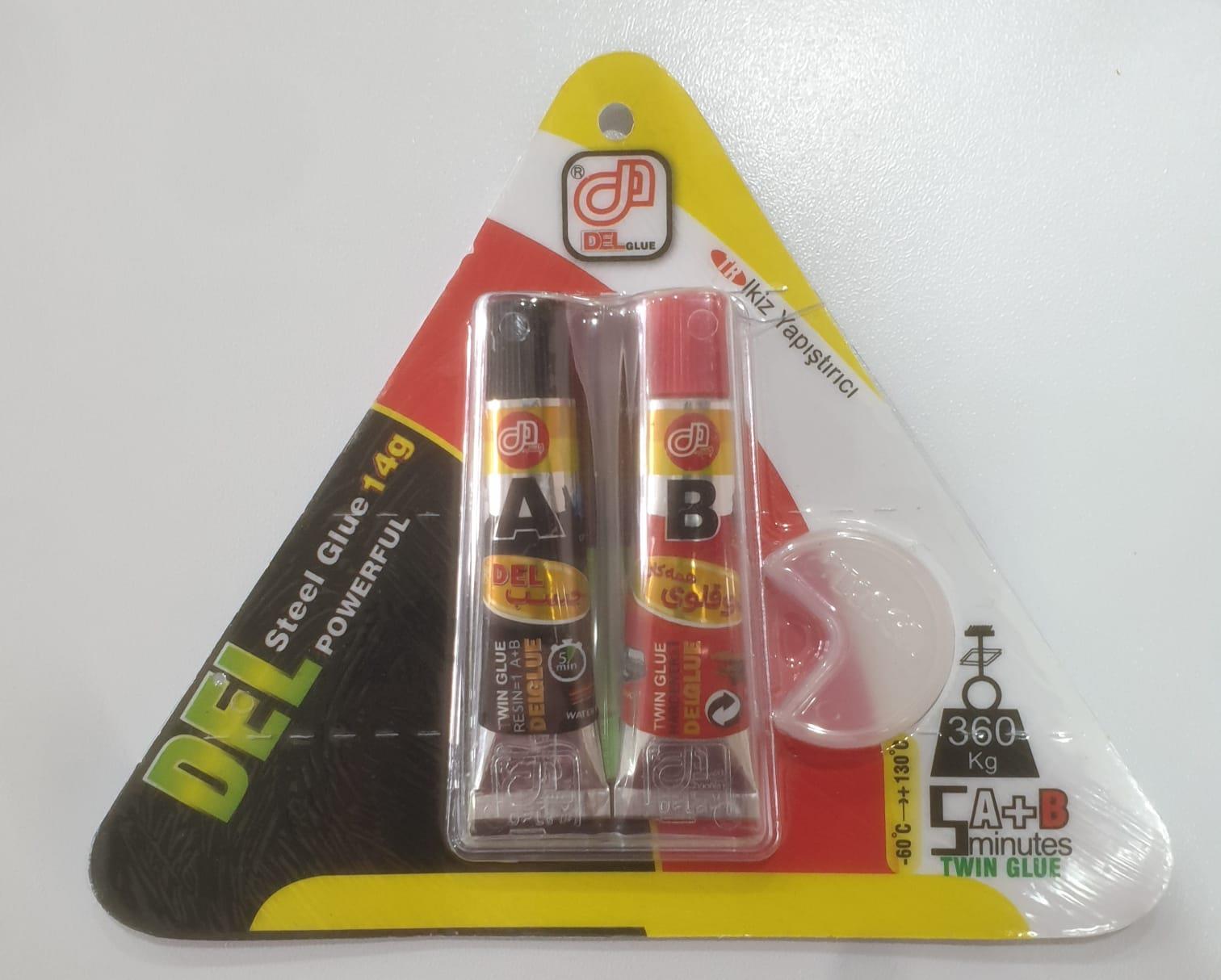 Del Glue İkiz Yapıştırıcı 14 gr Metal, Çelik, Demir, Fayans, Granit, Taş, Sert Plastik