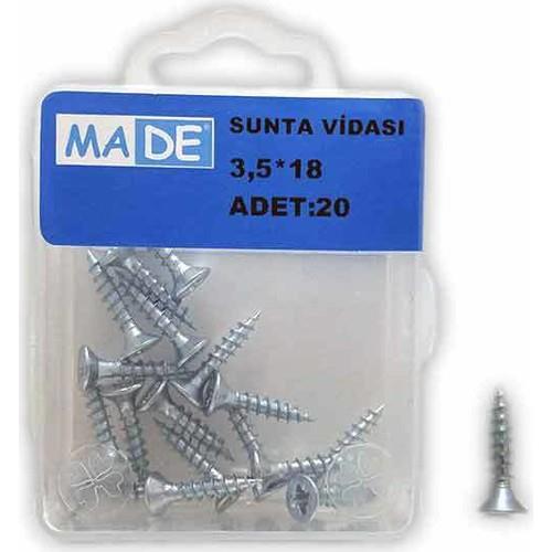 Made Sunta Vidası 3,5X18 ( 1 Kutu:20 Adet)