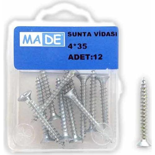 Made Sunta Vidası 4X35 ( 1 Kutu:12 Adet)