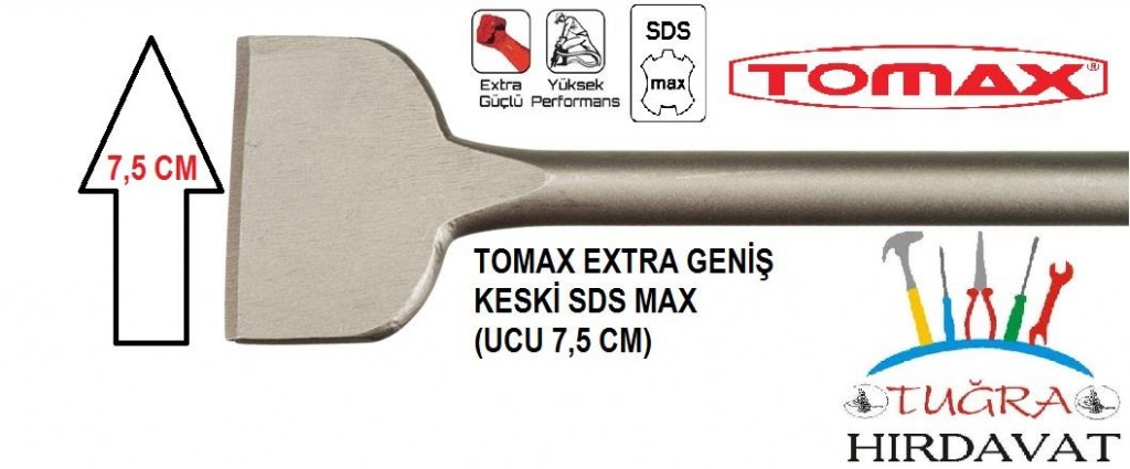 Tomax Sds Max Büyük Kırıcı Eksta Geniş Keski 18x400x75