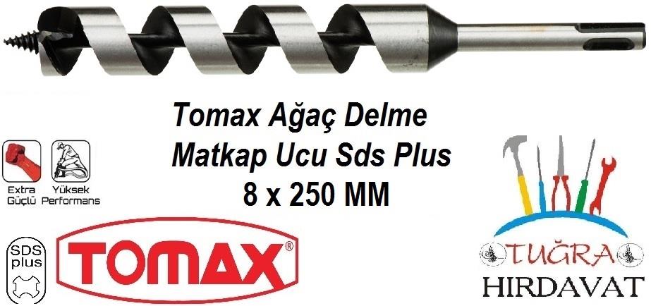 Tomax Sds Plus Ağaç Delme Ahşap Delme Matkap Ucu 8x250