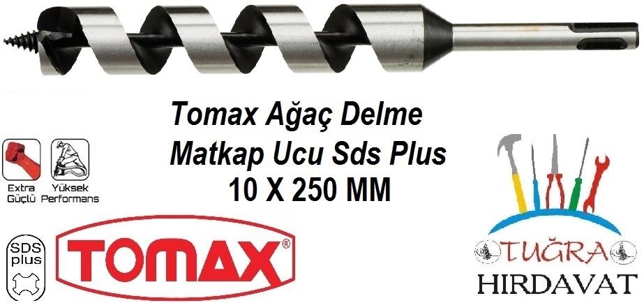 Tomax Sds Plus Ağaç Delme Ahşap Delme Matkap Ucu 10x250