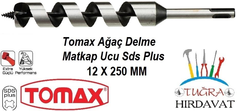 Tomax Sds Plus Ağaç Delme Ahşap Delme Matkap Ucu 12x250