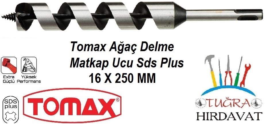 Tomax Sds Plus Ağaç Delme Ahşap Delme Matkap Ucu 16x250