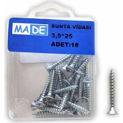 Made Sunta Vidası 3,5X25 ( 1 Kutu:18 Adet)