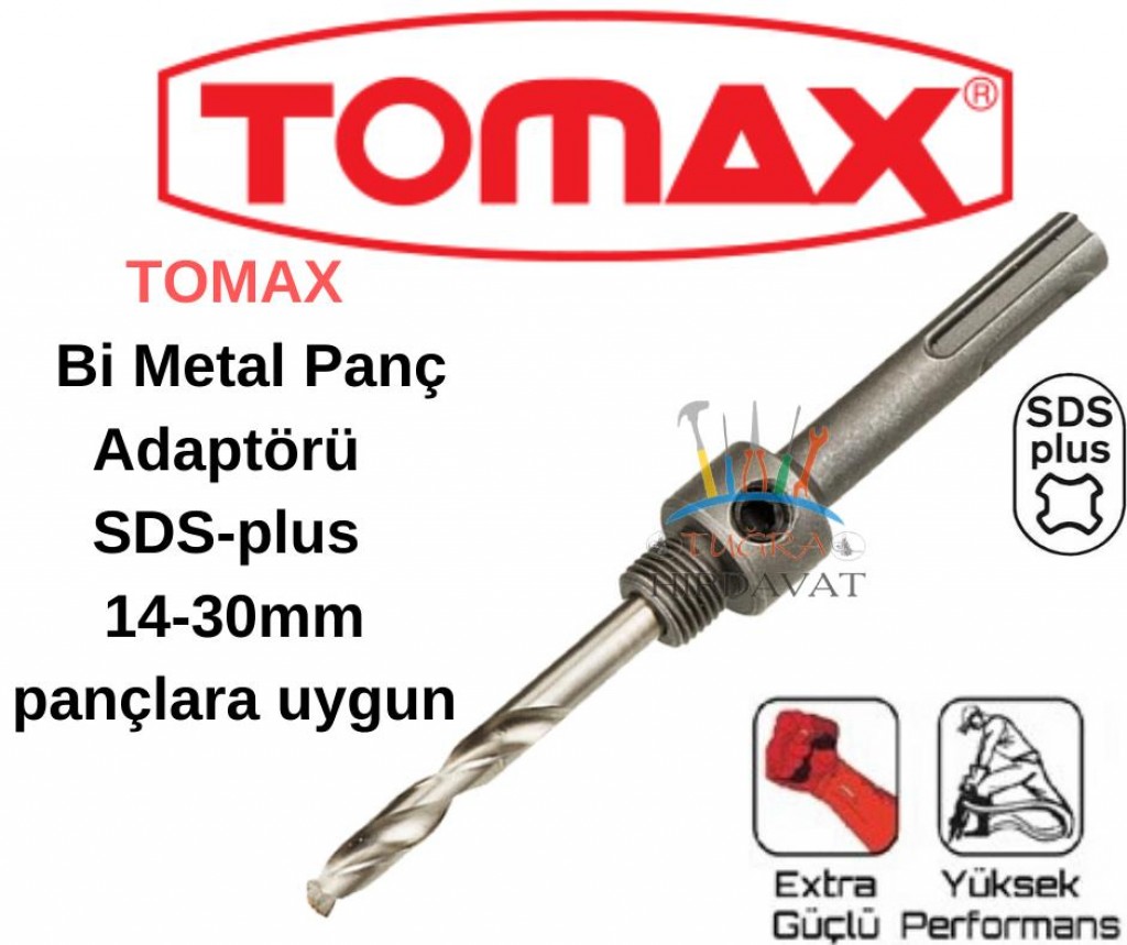 Tomax Hss Bi Metal Panç Adaptörü Sds Plus 14-30 mm