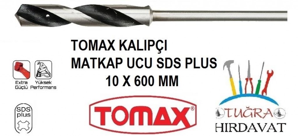 Tomax Sds Plus İnşaat Kalıpçı Matkap Ucu 10x600