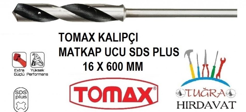 Tomax Sds Plus İnşaat Kalıpçı Matkap Ucu 16x600 