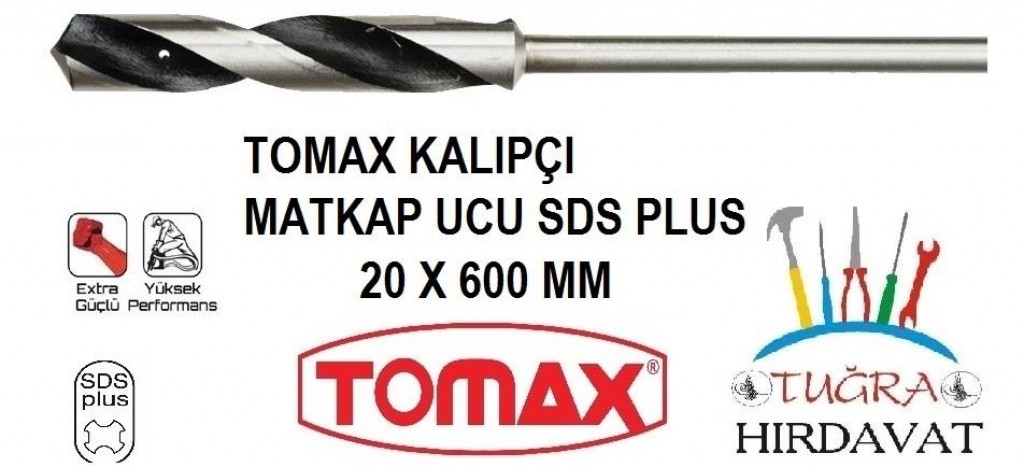 Tomax Sds Plus İnşaat Kalıpçı Matkap Ucu 20x600