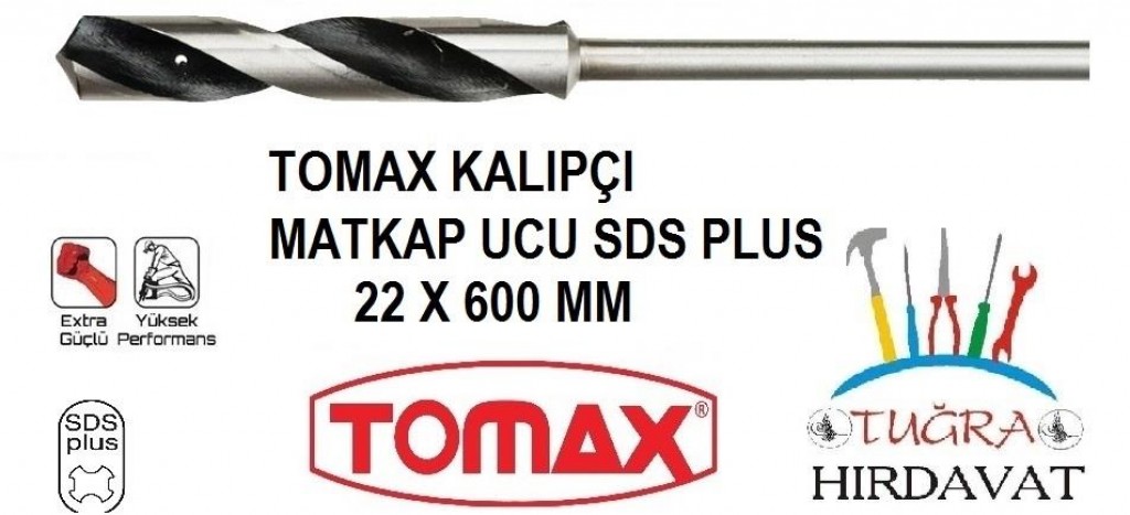 Tomax Sds Plus İnşaat Kalıpçı Matkap Ucu 22x600 