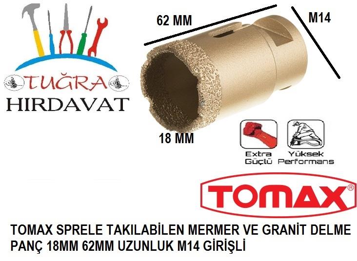 Tomax Taşlama Mermer Panç Granit Delme Panç M14 18mm Sprel Uyumlu