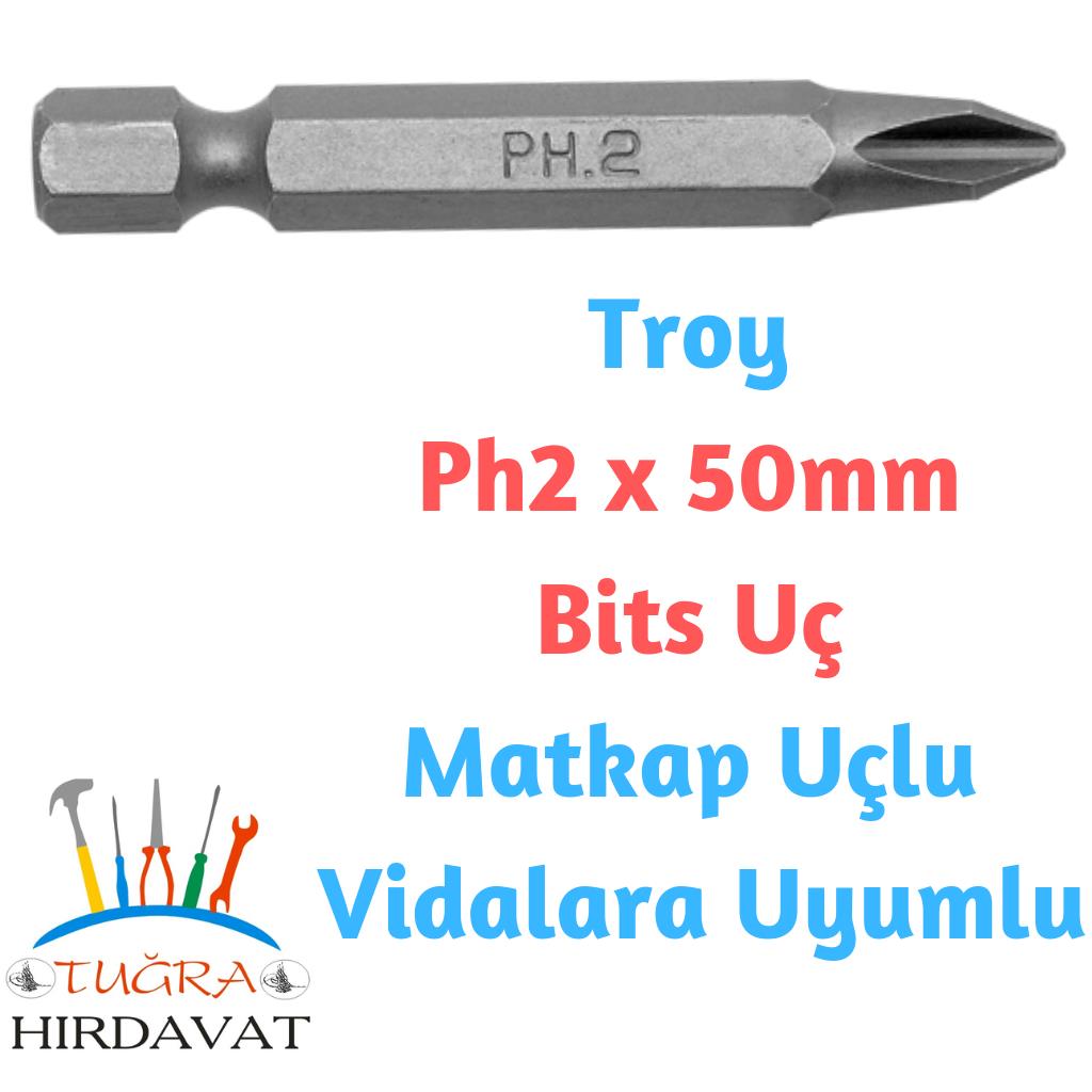 Troy Ph2 x 50mm Bits Yıldız Uç Tornavida Ucu 1 Adet