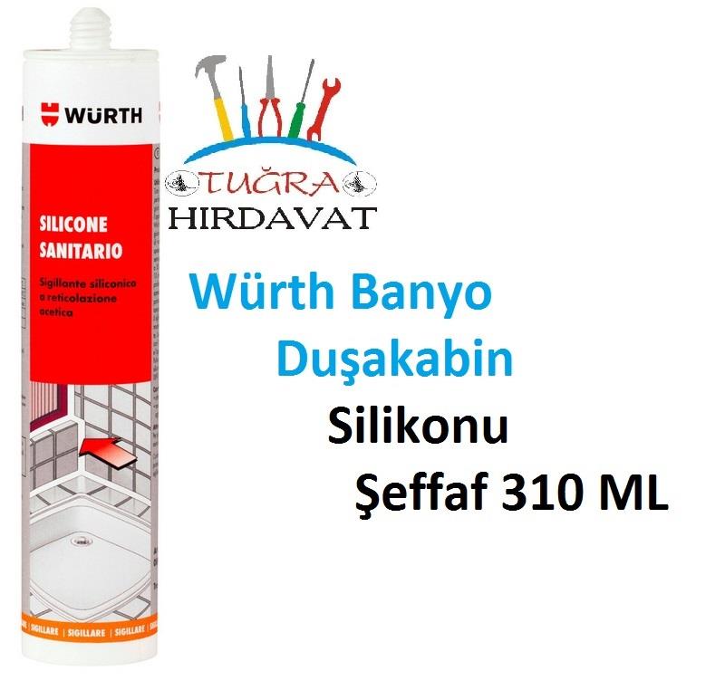 Würth Duşakabin Silikonu Şeffaf 310 Ml Kararmayan Silikon 